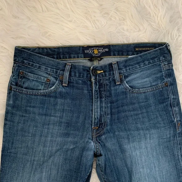 Lucky Brand Blue Vintage Straight Jeans Classic Fit 33x30 - Picture 2 of 4